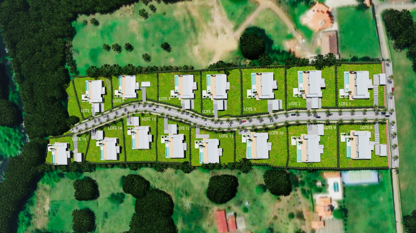 Distribución de las 15 casas